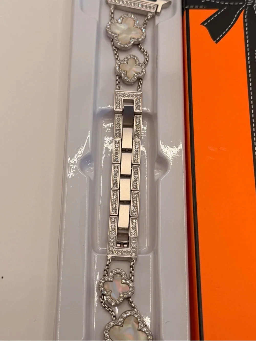 Apple Watch Clover Design‎ Band, mother Pearl Design, 42/44/46